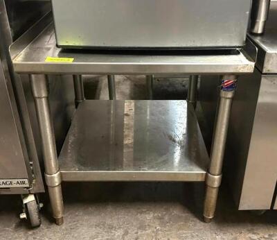 24" STAINLESS STEEL EQUIPMENT STAND WITH STAINLESS UNDERSHELF