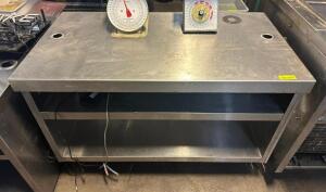 STAINLESS COUNTER WITH ELECTRICAL HOOKUP