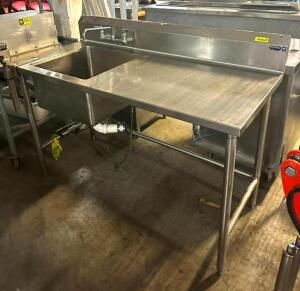 1-COMPARTMENT STAINLESS SINK WITH WORK TABLE