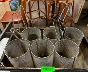 (6) WIRE MESH FRY BASKETS