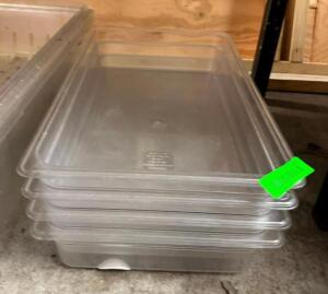 (4) FULL SIZE PLASTIC PANS