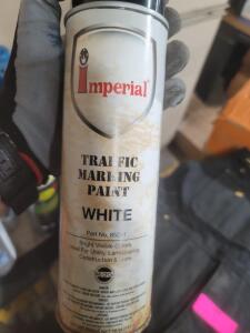 DESCRIPTION: (6) INVERTED MARKING PAINT BRAND/MODEL: IMPERIAL ECO SAFE #85231 RETAIL$: $8.50 EA SIZE: 17 OZ QTY: 6