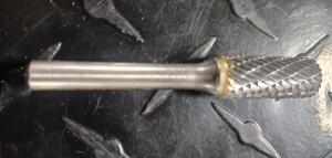 DESCRIPTION: (1) CARBIDE DOUBLE CUT BURR BRAND/MODEL: SGS 10153 RETAIL$: $28.51 SIZE: 7/16" CUT DIA. 1/4" SHANK QTY: 1