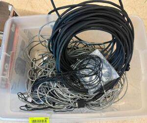 ASSORTED A/V CABLES AND CORDS