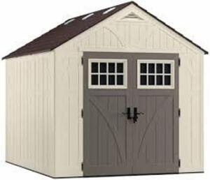 DESCRIPTION: (1) TREMONT STORAGE SHED BRAND/MODEL: SUNCAST INFORMATION: WHITE/GRAY SIZE: 8'X10' RETAIL$: $1799.99 EA QTY: 1