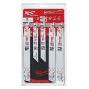 DESCRIPTION: (1) PACK OF (14) SAWZALL BLADES BRAND/MODEL: MILWAUKEE #49-22-1131 SIZE: 14 PIECES RETAIL$: $71.58 EA QTY: 1