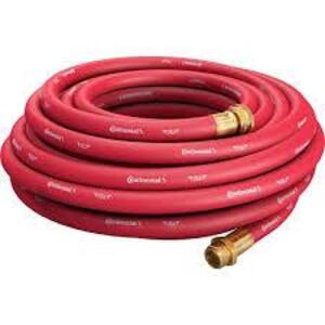 DESCRIPTION: (1) HEAVY DUTY RUBBER HOSE + HOT WATER BRAND/MODEL: CONTINENTAL INFORMATION: RED SIZE: 50' X 5/8" RETAIL$: $49.97 EA QTY: 1