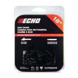 DESCRIPTION: (1) CHAIN SAW BLADE BRAND/MODEL: ECHO #91PX62CQ SIZE: 18" RETAIL$: $30.77 EA QTY: 1