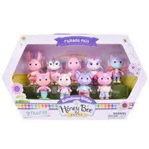 DESCRIPTION: (1) SET OF (9) ACTION FIGURES BRAND/MODEL: RAINBOW PALS INFORMATION: RAINBOW RIDGE, HONEY BEE ACRES SIZE: 9 FIGURES RETAIL$: $7.49 EA QTY