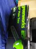 DESCRIPTION: (1) POLE SAWBRAND/MODEL: GREENWORKSINFORMATION: 60V, INCLUDES BATTERY & CHARGERSIZE: 10"RETAIL$: $268.99 EAQTY: 1 - 2