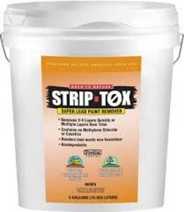 DESCRIPTION: (1) SAFER LEAD PAINT REMOVER BRAND/MODEL: STRIP TOX SIZE: 5 GALLON RETAIL$: $639.00 EA QTY: 1