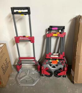 (3) MILWAUKEE 150 POUND FOLDABLE DOLLIES