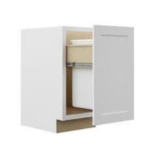 HAMPTON BAY Cambridge Shaker Assembled 18 in. x 34.5 in. x 24.5 in. Base Cabinet w/ 1 Soft Close Drawer & 1 Soft Close Door in White