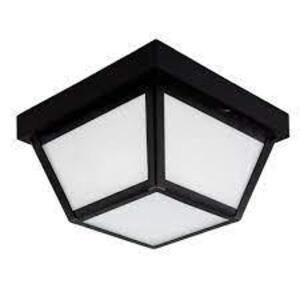 (4) MAXXIMA 1-Light Black LED Outdoor Flush Mount Light