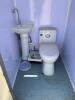 DESCRIPTION: STAINLESS STEEL PORTABLE BATHROOM STALL INFORMATION: FORK ACCESSIBLE, HAS TOILET, SINK AND VENTILATION RETAIL: $2,699.00 QTY: 1 - 2