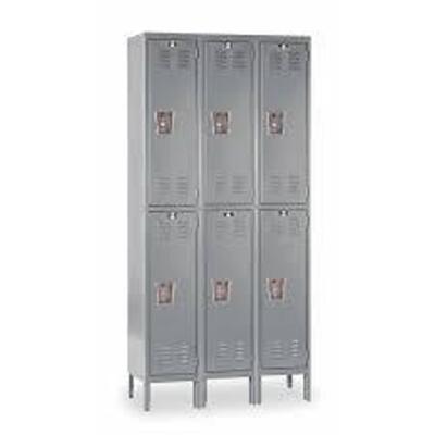 DESCRIPTION: (1) PREMIUM LOCKER BRAND/MODEL: HALLOWELL #U3288-2HDV-HG INFORMATION: GRAY SIZE: 36" W X 18" D X 78" H - 2 TIER - 3 WIDE RETAIL$: $765.00