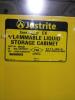 DESCRIPTION: (1) FLAMMABLES SAFETY CABINET BRAND/MODEL: JUSTRITE #894530 INFORMATION: YELLOW, STEEL SIZE: 60 GALLON CAPACITY, 65" H x 43" W x 18" D RE - 4