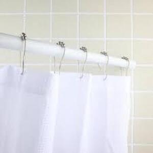 (3) GLACIER BAY Minial 72 in. Carbon Steel Tension Shower Rod in White