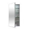 FLAWLESS 24 in. W x 36 in. H x 4 in. D Recessed or Surface Mount Anodized Aluminum Medicine Cabinet