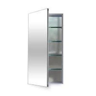 FLAWLESS 24 in. W x 36 in. H x 4 in. D Recessed or Surface Mount Anodized Aluminum Medicine Cabinet