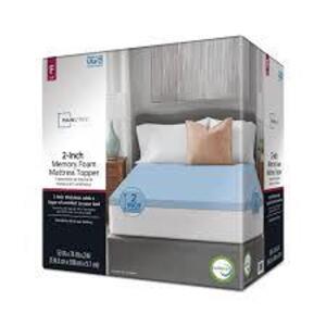 DESCRIPTION: (1) MEMORY FOAM MATTRESS TOPPER BRAND/MODEL: MAINSTAYS SIZE: 3IN QUEEN RETAIL$: $98.00 EA QTY: 1