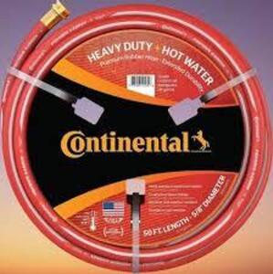 DESCRIPTION: (1) HEAVY DUTY HOT WATER HOSEBRAND/MODEL: CONTINENTALSIZE: 5/8" X 50 FTRETAIL$: $49.98 EAQTY: 1