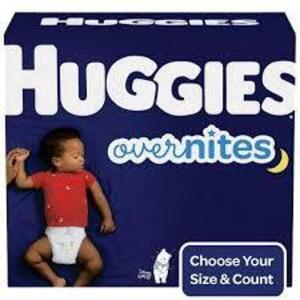 DESCRIPTION: (1) CASE OF (36) OVERNIGHT DIAPERS BRAND/MODEL: HUGGIES SIZE: SIZE 6 RETAIL$: $28.49 EA QTY: 1