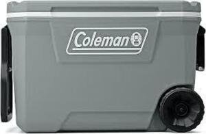 DESCRIPTION: (1) WHEELED COOLER BRAND/MODEL: COLEMAN 316 SERIES SIZE: 60 QT RETAIL$: $60.00 EA QTY: 1