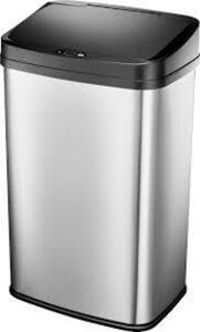 DESCRIPTION: (1) STAINLESS STEEL SENSOR TRASH CAN SIZE: 13 GALLON RETAIL$: $145.44 EA QTY: 1