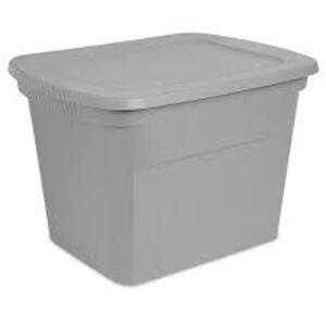 DESCRIPTION: (2) STORAGE TOTEBRAND/MODEL: STERILITESIZE: 18 GAL, 23 1/8" X 18 1/8" X 14 7/8"RETAIL$: $6.98 EAQTY: 2