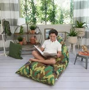 DESCRIPTION: (2) STUFFED ANIMAL STORAGE BEAN BAG CHAIR BRAND/MODEL: BUTTERFLY CRAZE #CBBCM04 INFORMATION: CAMO RETAIL$: $13.60 EA QTY: 2