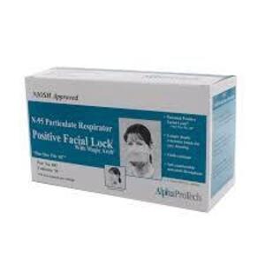 DESCRIPTION: (6) BOXES OF (35) N-95 MASK BRAND/MODEL: ALPHA PROTECH RETAIL$: $24.34 EA QTY: 6