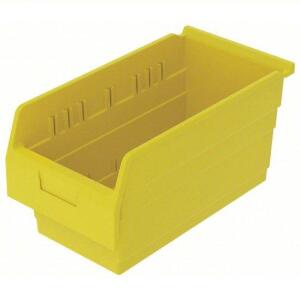 DESCRIPTION: (8) SHELF BIN BRAND/MODEL: AKRO-MILLS #40J891 INFORMATION: YELLOW SIZE: 8 INCH X 15 5/8 IN X 8 3/8 INW RETAIL$: $13.04 EA QTY: 8