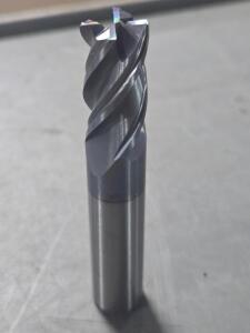 DESCRIPTION: (2) CARBIDE CORNER RADIUS END MILLS BRAND/MODEL: GORILLA GM12RH4 SIZE: 1/2" DIA 0.03" RAD RETAIL$: $174.04 QTY: 2