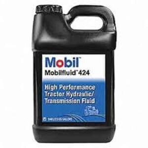 DESCRIPTION: (1) HIGH PERFORMNACE TRACTOR HYDRAULIC TRANSMISSION FLUD BRAND/MODEL: MOBIL MOBILFLUID 424 SIZE: 1 GALLON RETAIL$: $65.00 EA QTY: 1