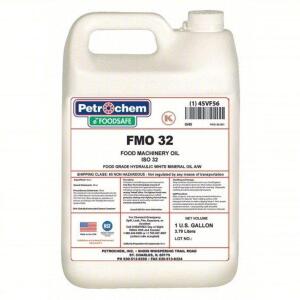 DESCRIPTION: (2) HYDRAULIC OIL BRAND/MODEL: PETROCHEM #45VF56 SIZE: FMO, 1 gal, Pail, H1 Food Grade, ISO Grade 32, Clear RETAIL$: $71.63 EA QTY: 2