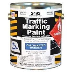 DESCRIPTION: (2) TRAFFIC MARKING PAINT BRAND/MODEL: RAE #2493 INFORMATION: WHITE SIZE: 1 GALLON RETAIL$: $105.00 EA QTY: 2