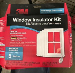 (3 PACK) WINDOW ISULATION KITS FOR 3' X 5' WINDOWS (5 IN EACH PACK)