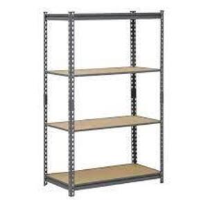 EDSAL Gray 4-Tier Heavy Duty Steel Garage Storage Shelving (36 in. W x 60 in. H x 18 in. D)