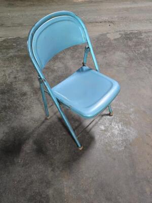 DESCRIPTION: (5) FOLDING METAL CHAIRS QTY: 5