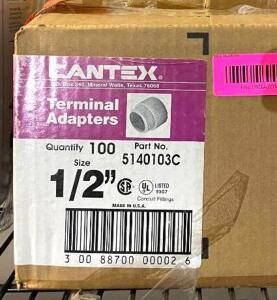 (5 PACK) CANTEX 1/2" TERMINAL ADAPTERS