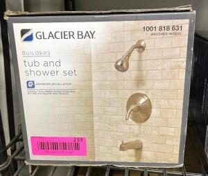 (ALL PARTS INCLUDED) GLACIER BAY TUB AND SHOWER TRIM SET IN BRUSHED NICKEL