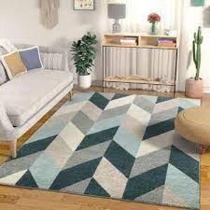 WELL WOVEN Mystic Porter Modern Bohemian Vintage Southwestern Blue 7 ft. 10 in. x 9 ft. 10 in. Area Rug