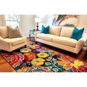 UNIQUE LOOM Lyon Kennedy Black 5' 0 x 8' 0 Area Rug