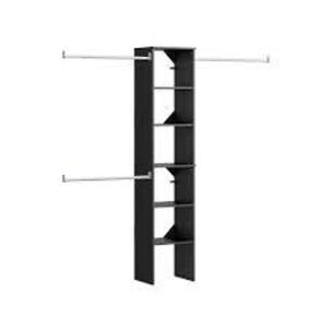 CLOSETMAID Style 72 in. W - 113 in. W Noir Narrow Wood Closet System