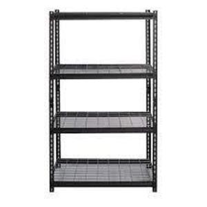 IRON HORSE 2300 Series Black 4-Tier Boltless Steel Garage Storage Shelving Unit ( 36 in. W x 60 in. H x 18 in. D )