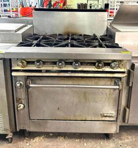 DESCRIPTION: 6-BURNER GAS RANGE WITH OVEN BRAND/MODEL: JADE SIZE: 36" QTY: 1