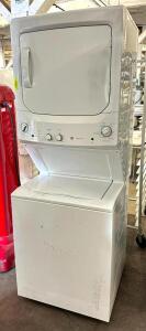 DESCRIPTION: WASHER/DRYER STACK UNIT BRAND/MODEL: GE GUD27ESSM1WW QTY: 1