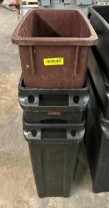 DESCRIPTION: (3) SLIM JIM TRASH BINS QTY: 3