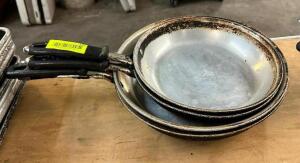 DESCRIPTION: (3) ASSORTED FRY PANS QTY: 3